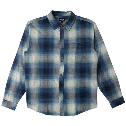Billabong Coastline Long Sleeve Button-Up Flannel Shirt 1