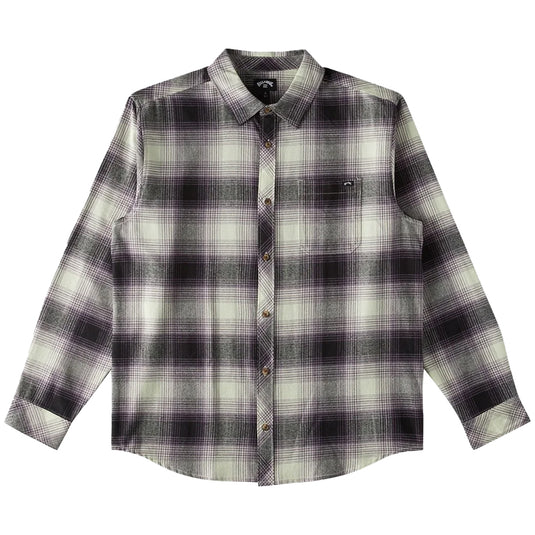 Billabong Coastline Long Sleeve Button-Up Flannel Shirt - Mint Cream 1