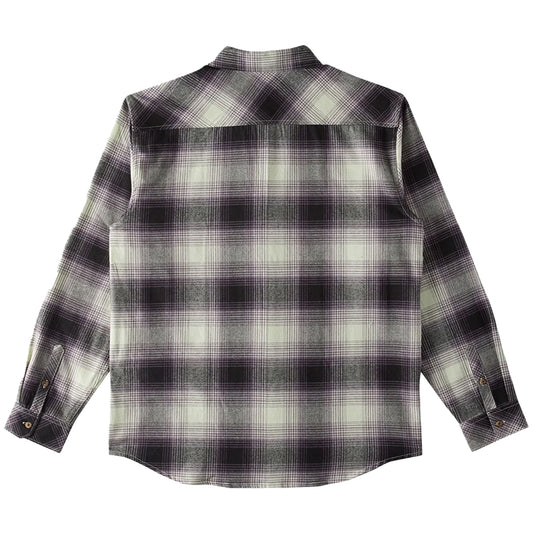 Billabong Coastline Long Sleeve Button-Up Flannel Shirt - Mint Cream 2