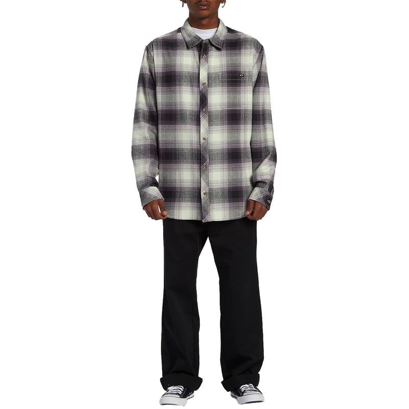 Load image into Gallery viewer, Billabong Coastline Long Sleeve Button-Up Flannel Shirt - Mint Cream 6
