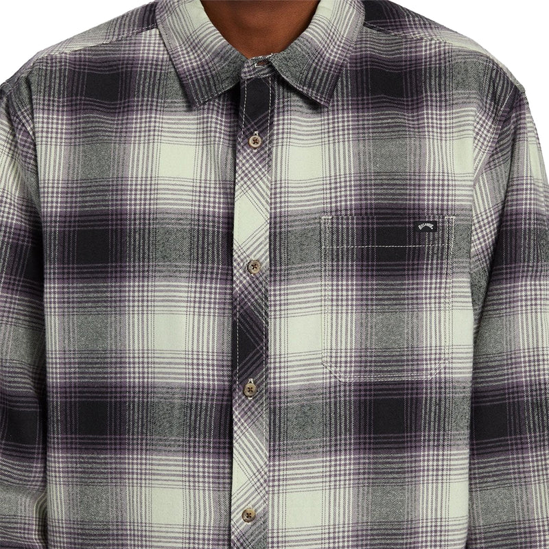 Load image into Gallery viewer, Billabong Coastline Long Sleeve Button-Up Flannel Shirt - Mint Cream 7
