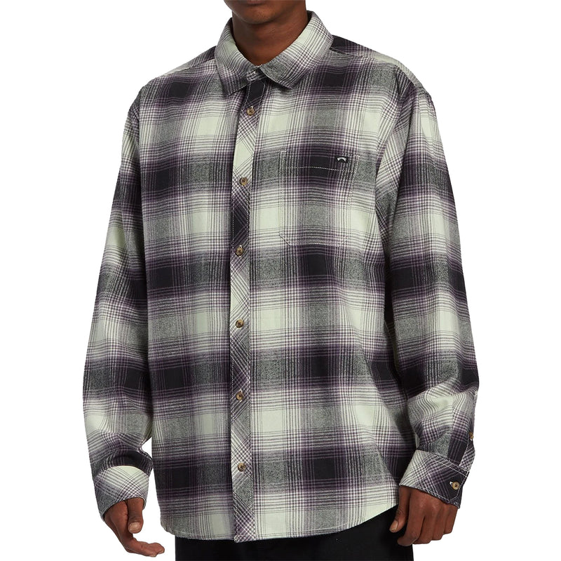 Load image into Gallery viewer, Billabong Coastline Long Sleeve Button-Up Flannel Shirt - Mint Cream 4
