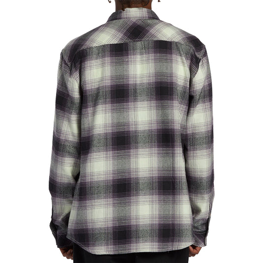 Billabong Coastline Long Sleeve Button-Up Flannel Shirt - Mint Cream 5