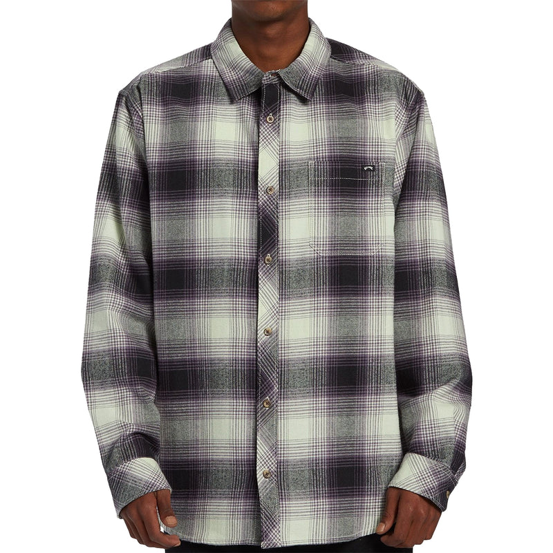 Load image into Gallery viewer, Billabong Coastline Long Sleeve Button-Up Flannel Shirt - Mint Cream 3
