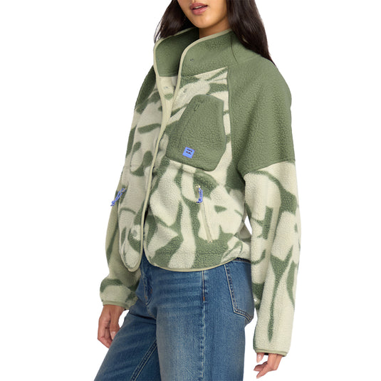 Billabong Women's Popoyo Fleece Snap-Button Jacket 2