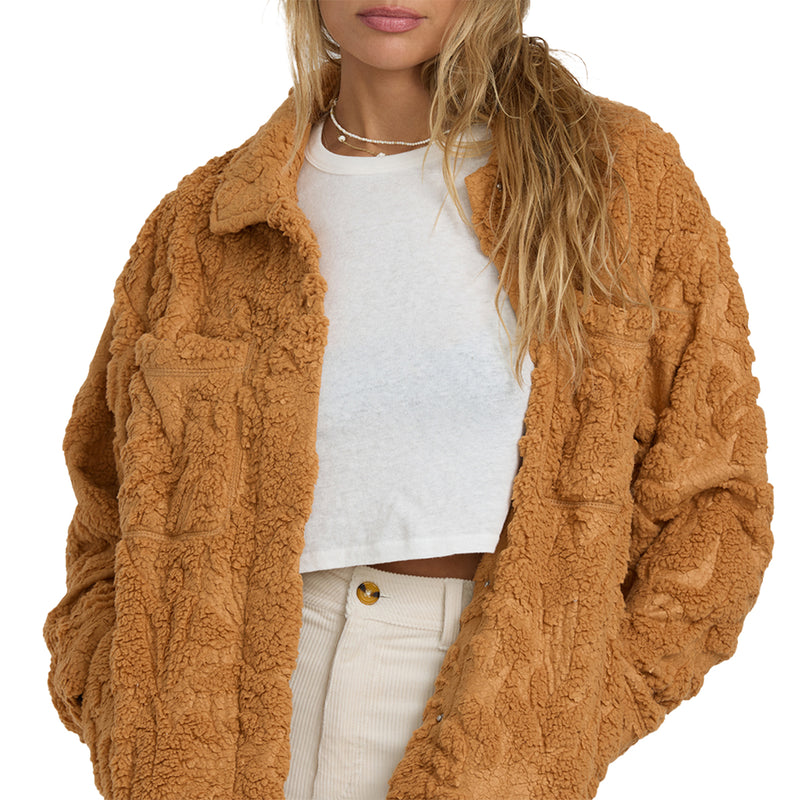 Load image into Gallery viewer, Billabong Women's Sundown Sherpa Shacket Jacket 3
