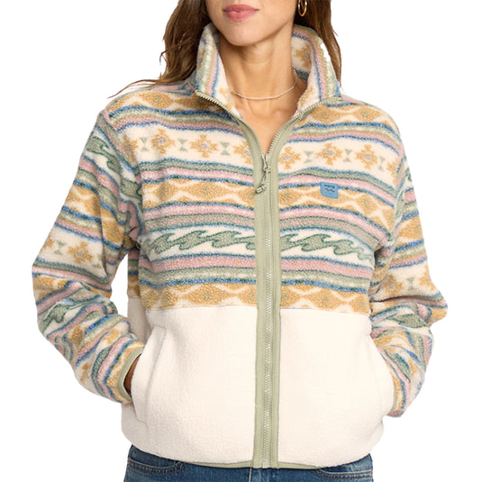 Billabong Women's Rock Jetty Mock Neck Zip-Up Jacket 1