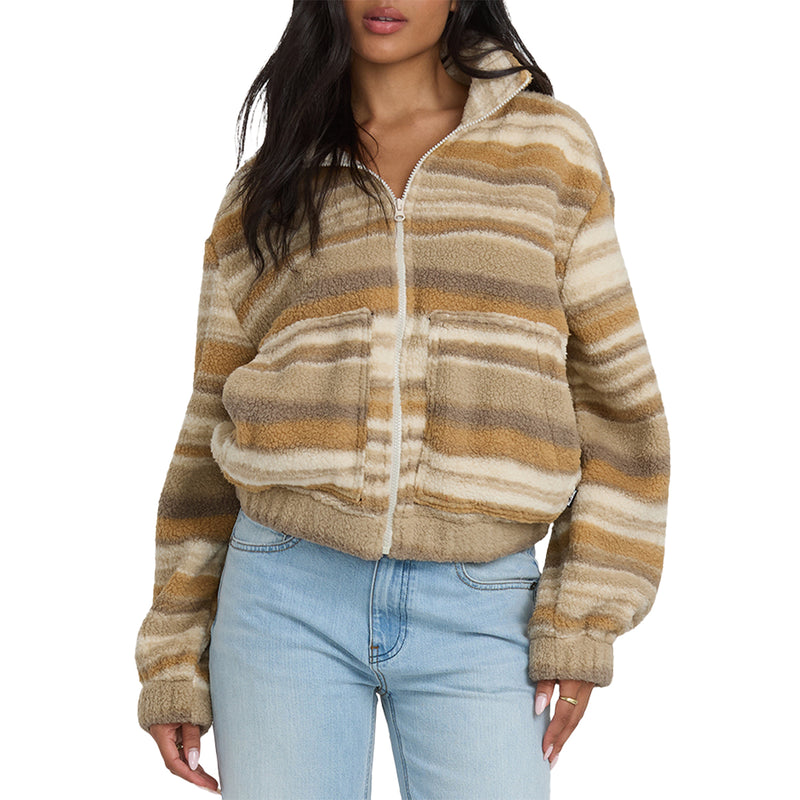 Load image into Gallery viewer, Billabong Women's First Light Sherpa Full Zip-Up Jacket 1
