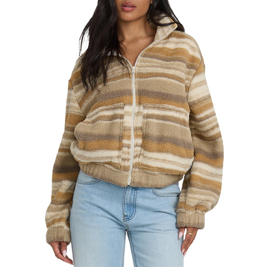 Billabong Women's First Light Sherpa Full Zip-Up Jacket 1