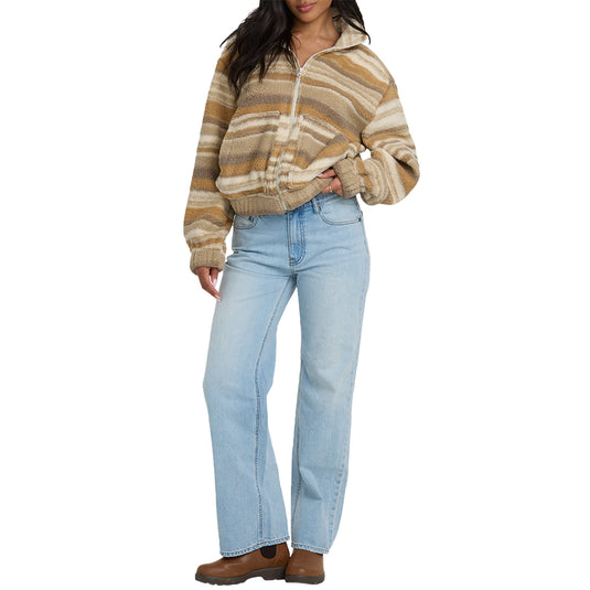 Billabong Women's First Light Sherpa Full Zip-Up Jacket 5