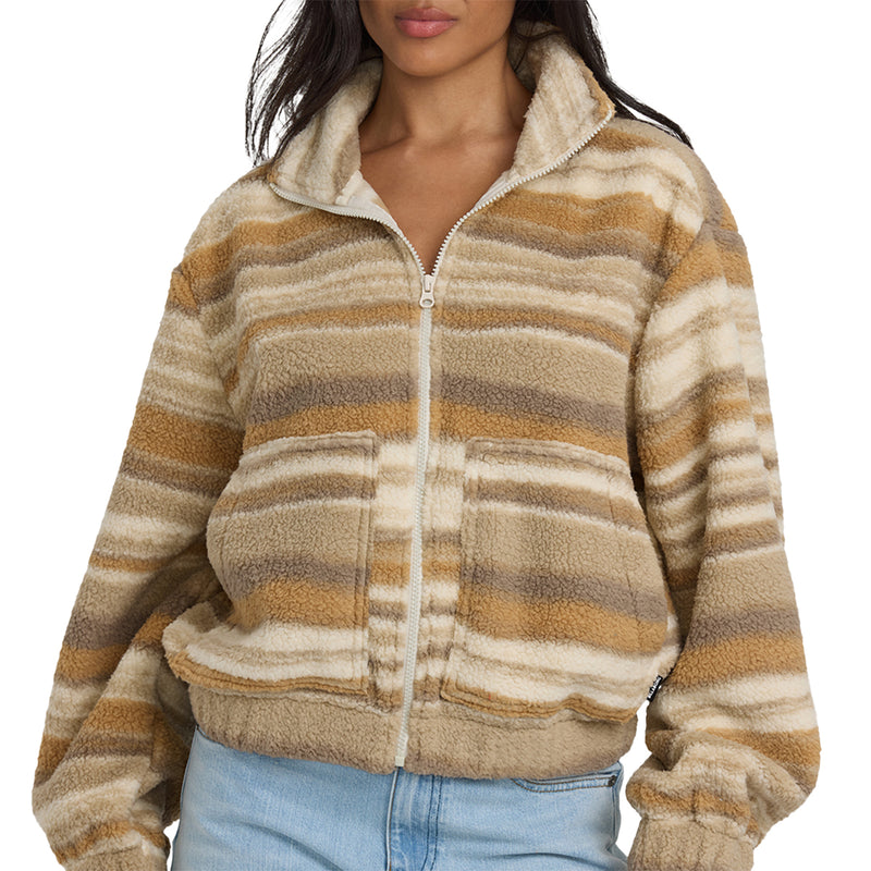 Load image into Gallery viewer, Billabong Women's First Light Sherpa Full Zip-Up Jacket 4
