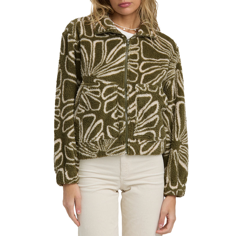 Load image into Gallery viewer, Billabong Women's First Light Sherpa Full Zip-Up Jacket 6
