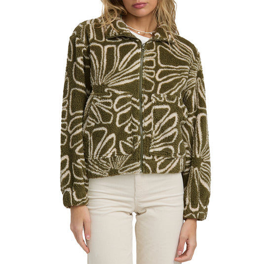 Billabong Women's First Light Sherpa Full Zip-Up Jacket 6