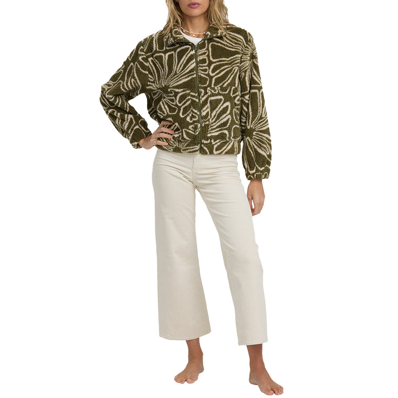 Load image into Gallery viewer, Billabong Women's First Light Sherpa Full Zip-Up Jacket 10
