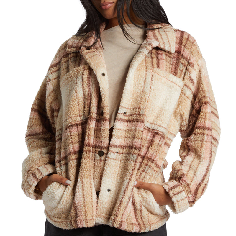 Load image into Gallery viewer, Billabong Women's Sundown Sherpa Snap-Button Jacket 1
