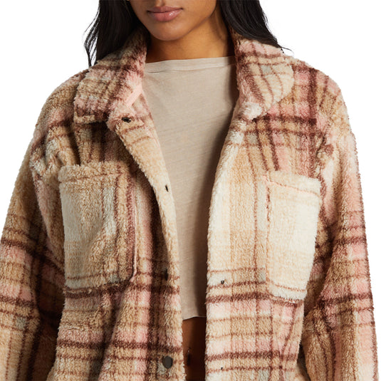 Billabong Women's Sundown Sherpa Snap-Button Jacket 5