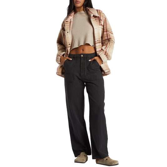 Billabong Women's Sundown Sherpa Snap-Button Jacket 4