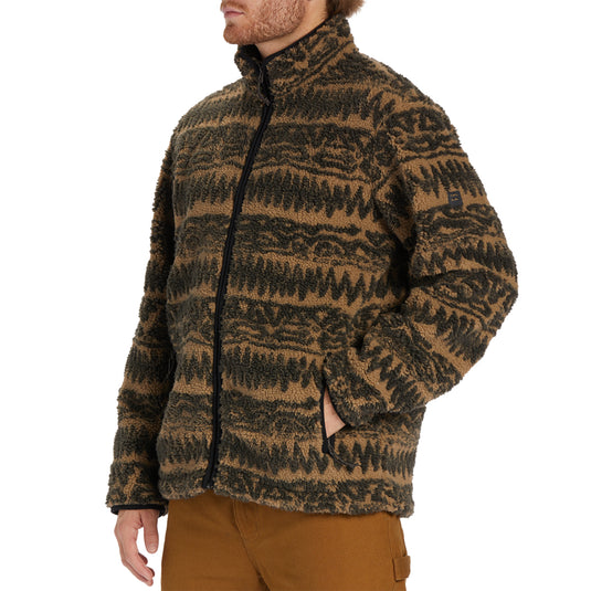 Billabong Boundary Switchback Zip-Up Sherpa Fleece Jacket 4