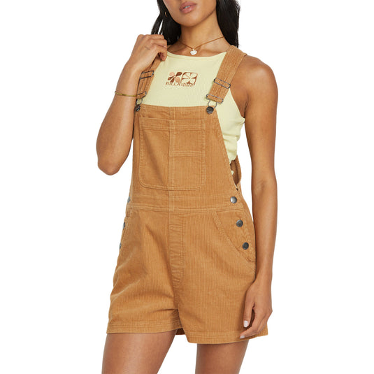 Billabong Women's Sand Canyon Corduroy Overall Shorts 3