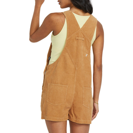 Billabong Women's Sand Canyon Corduroy Overall Shorts 2
