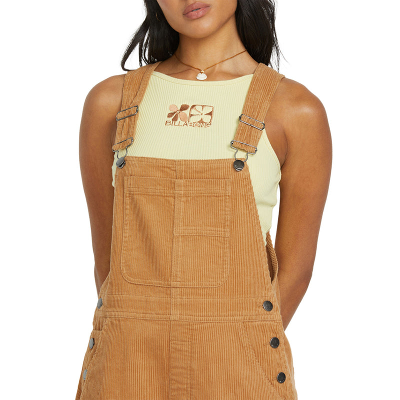 Load image into Gallery viewer, Billabong Women's Sand Canyon Corduroy Overall Shorts 4
