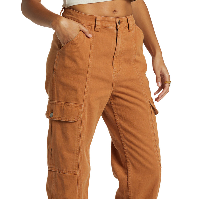 Load image into Gallery viewer, Billabong Women's Wall to Wall Denim Cargo Pants 4
