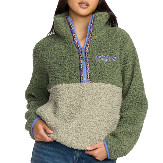 Billabong Women's Horizon Fleece Half-Zip Pullover Sweatshirt 6