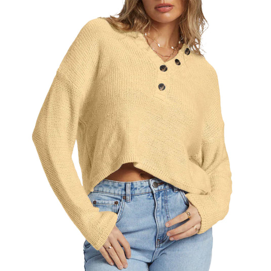Billabong Women's Shallow Waters Henley Sweater 1