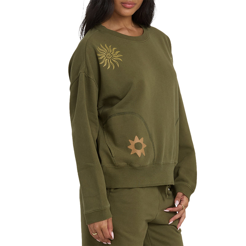 Load image into Gallery viewer, Billabong Women's Sightseer Wave Crew Sweatshirt 2
