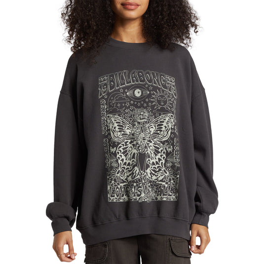 Billabong Women's Ride In Oversized Crew Sweatshirt 8