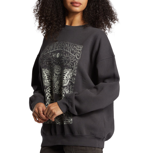 Billabong Women's Ride In Oversized Crew Sweatshirt 9