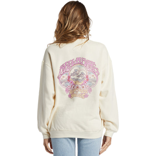 Billabong Women's Ride In Oversized Crew Sweatshirt 2