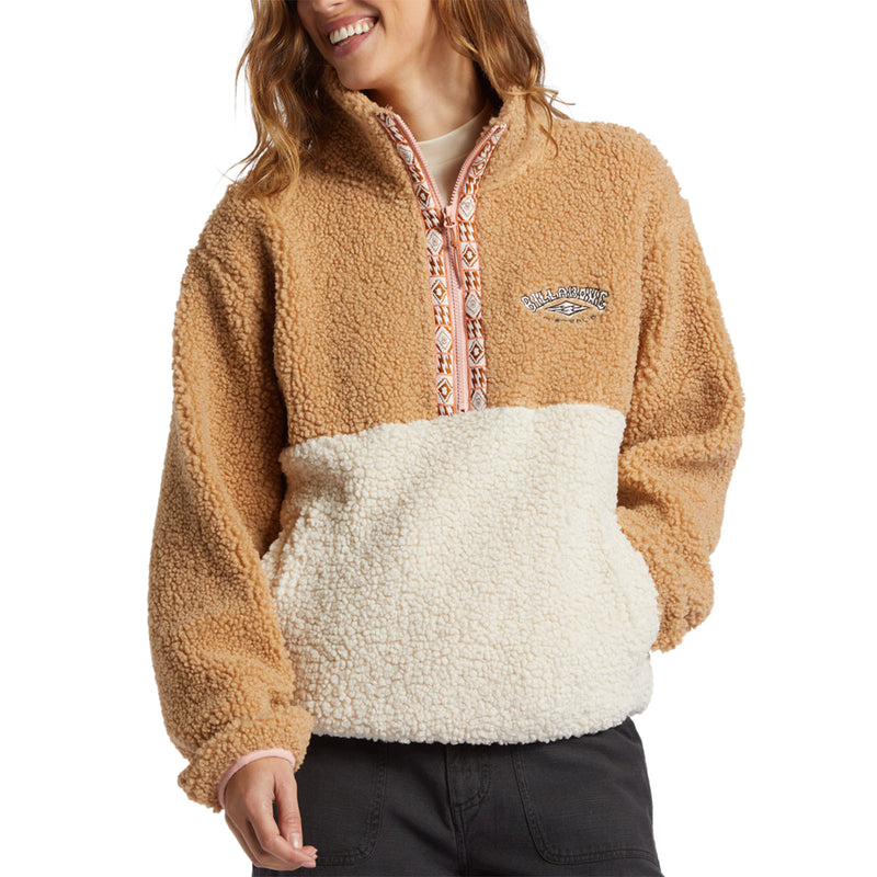 Load image into Gallery viewer, Billabong Women's Horizon Color Block Half-Zip Fleece Pullover Sweatshirt 1
