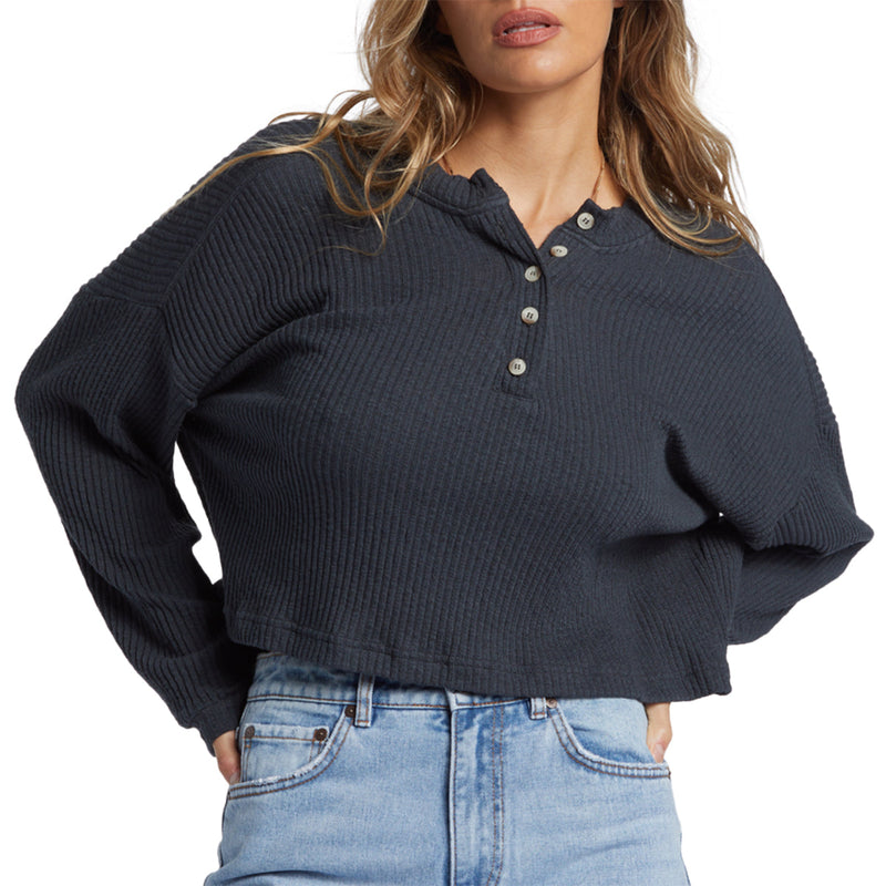 Load image into Gallery viewer, Billabong Women's Good Catch Henley Long Sleeve Top 6
