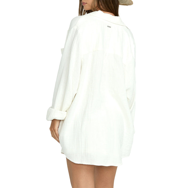 Load image into Gallery viewer, Billabong Women's Sweet Swell Long Sleeve Button-Up Shirt - Salt Crystal 5
