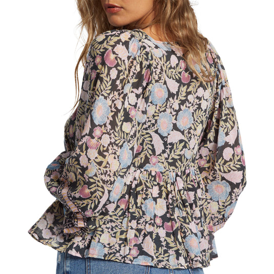 Billabong Women's Adore You Blouson Sleeve Top 3