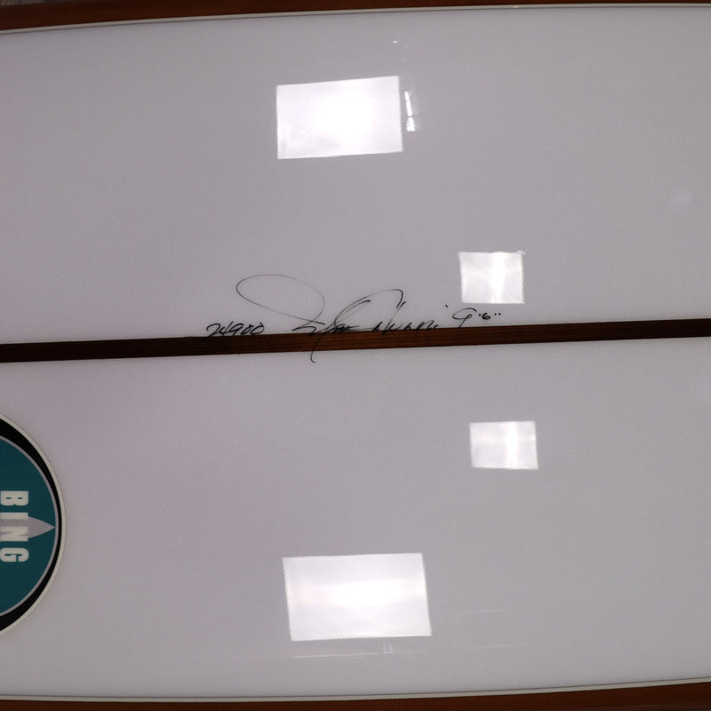 Load image into Gallery viewer, Bing California Square Type II 9'6 × 22 ⅞ × 2 15/16 Surfboard - Clear/Warm Coffee 4
