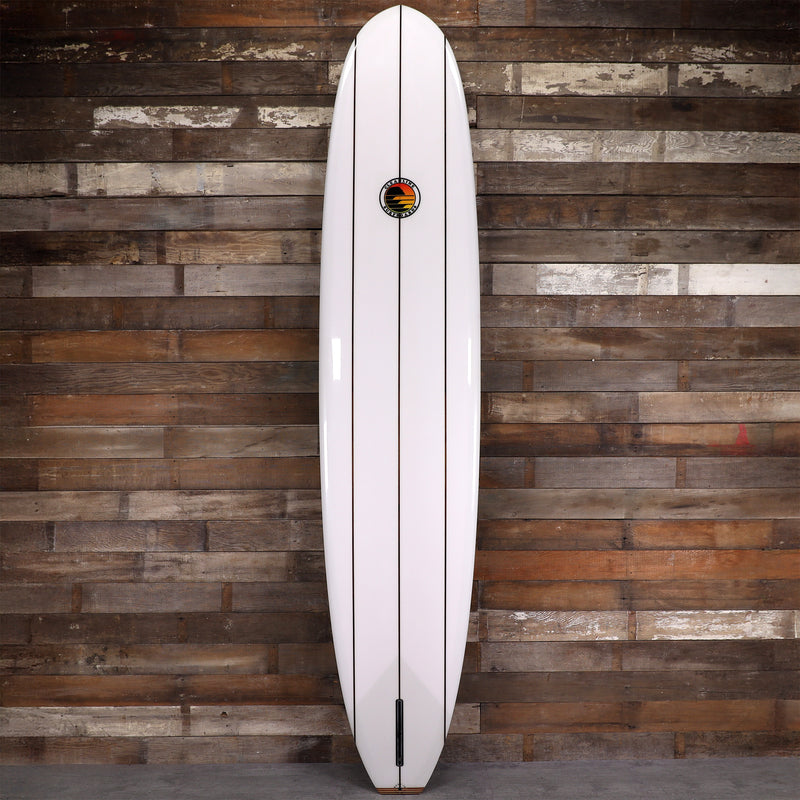 Load image into Gallery viewer, Cleanline Speed Shape 10'0 × 23 ¾ × 3 ⅜ Surfboard - Black/Orange Fade Pinlines 2
