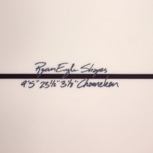CJ Nelson Designs Chameleon Thunderbolt Black 9'5 × 23 ½ × 3 ⅛ Surfboard - Off White/Carbon Rail 4