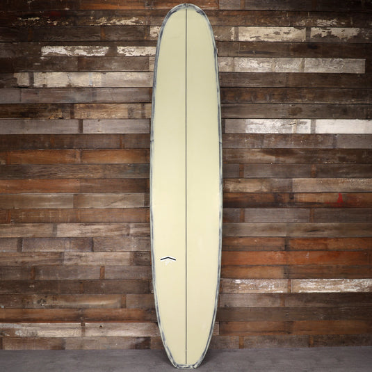 CJ Nelson Designs Slasher Low Pro Thunderbolt Black 9'3 × 23 × 3 Surfboard - Black Tan/Brushed Carbon • REPAIRED 1
