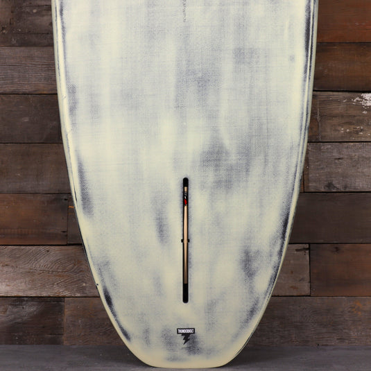 CJ Nelson Designs Slasher Low Pro Thunderbolt Black 9'6 × 23 ¼ × 3 ⅛ Surfboard - Tan/Brushed Carbon 3