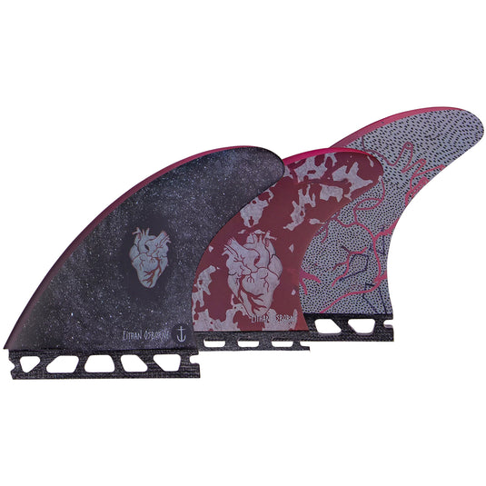 Captain Fin Co. Eithan Osborne Heart Single Tab Tri-Fin Set 4