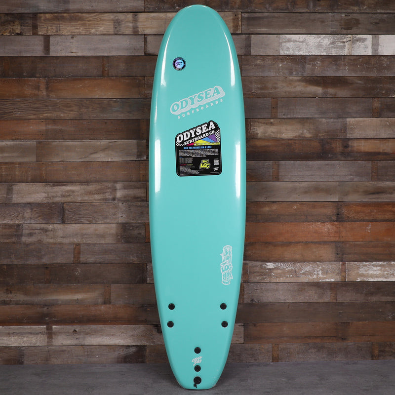 Load image into Gallery viewer, Catch Surf Odysea Log 7'0 × 22 × 3 ⅛ Surfboard - Turquoise/Checkers 1
