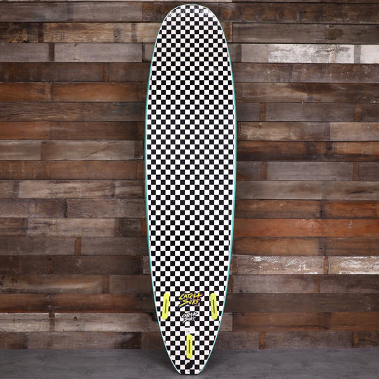 Catch Surf Odysea Log 7'6 × 22 × 3 ¼ Surfboard - Turquoise/Checkers 2