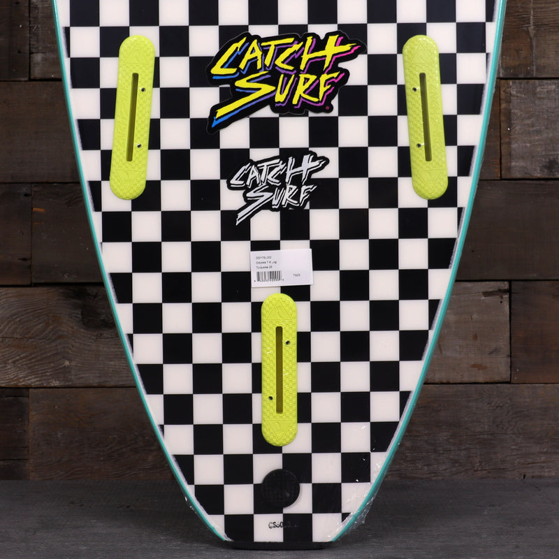 Load image into Gallery viewer, Catch Surf Odysea Log 7'6 × 22 × 3 ¼ Surfboard - Turquoise/Checkers 3
