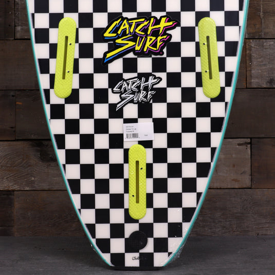 Catch Surf Odysea Log 7'6 × 22 × 3 ¼ Surfboard - Turquoise/Checkers 3