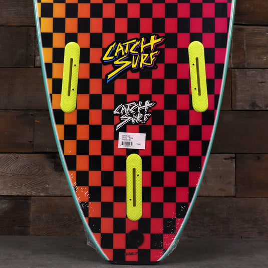 Catch Surf Odysea Log 7'6 × 22 × 3 ¼ Surfboard - Turquoise/Checkers