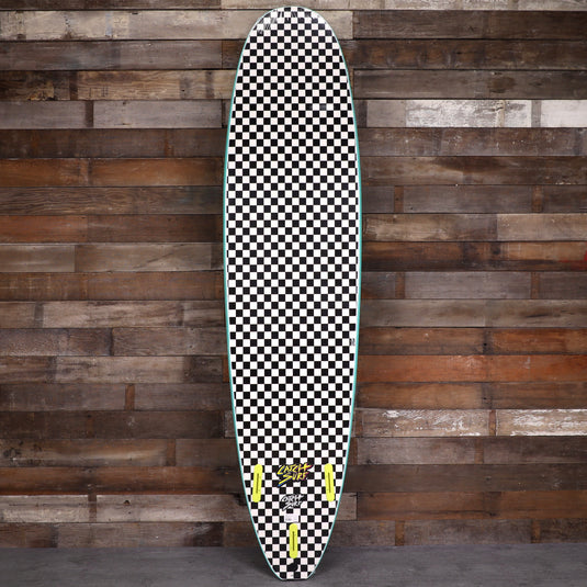 Catch Surf Odysea Log 8'0 × 23 × 3 ⅜ Surfboard - Turquoise/Checkers 2