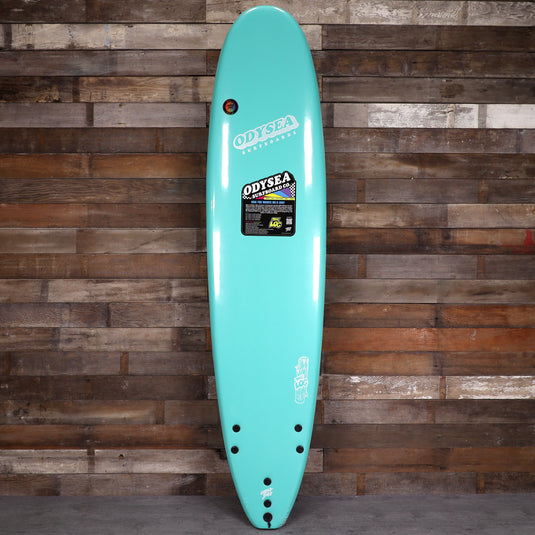 Catch Surf Odysea Log 8'0 × 23 × 3 ⅜ Surfboard - Turquoise/Checkers 1