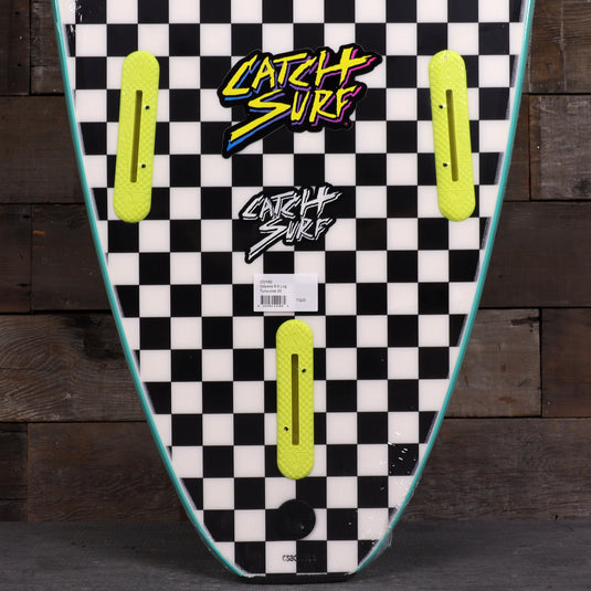 Catch Surf Odysea Log 8'0 × 23 × 3 ⅜ Surfboard - Turquoise/Checkers 3
